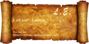 Latzer Emese névjegykártya